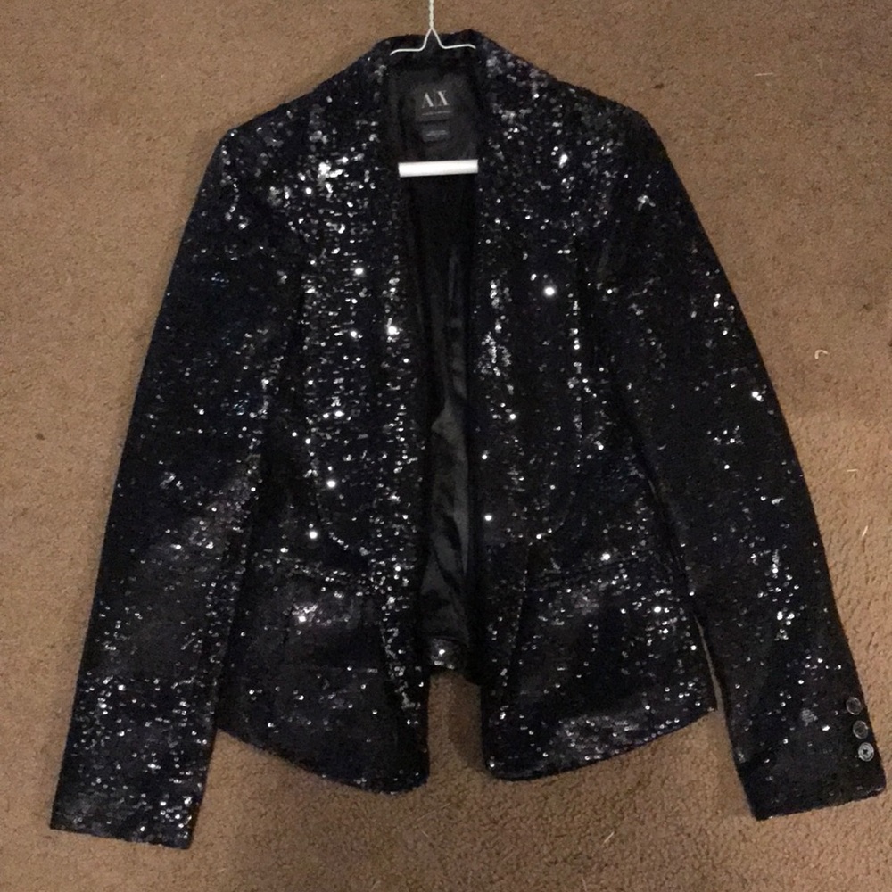 Black sequined blazer